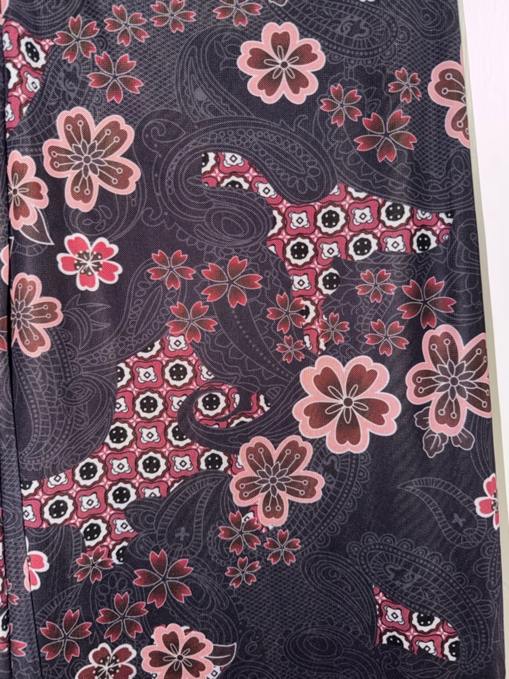 Women's size large Floral Slip Dress in Black with Pink Accents cute summer boho - Picture 3 of 5